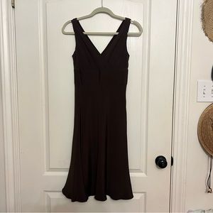 Silk Jcrew dress dark brown, P2